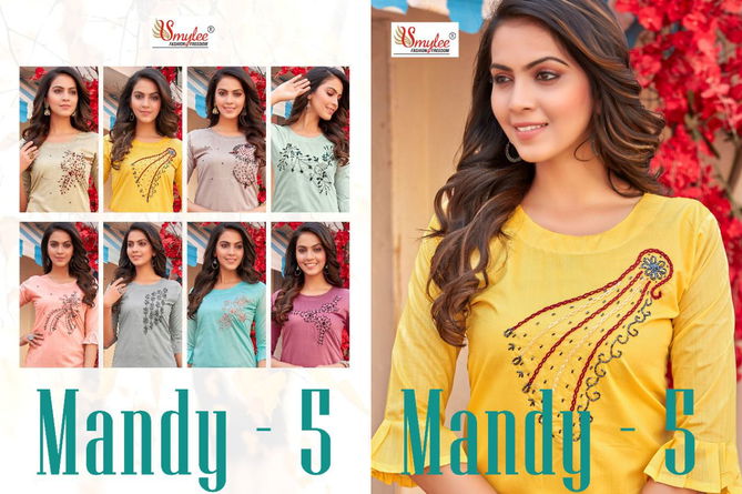 Smylee Mandy 5 Stylish Designer Ethnic Wear Heavy Silk Designer Kurti Collection